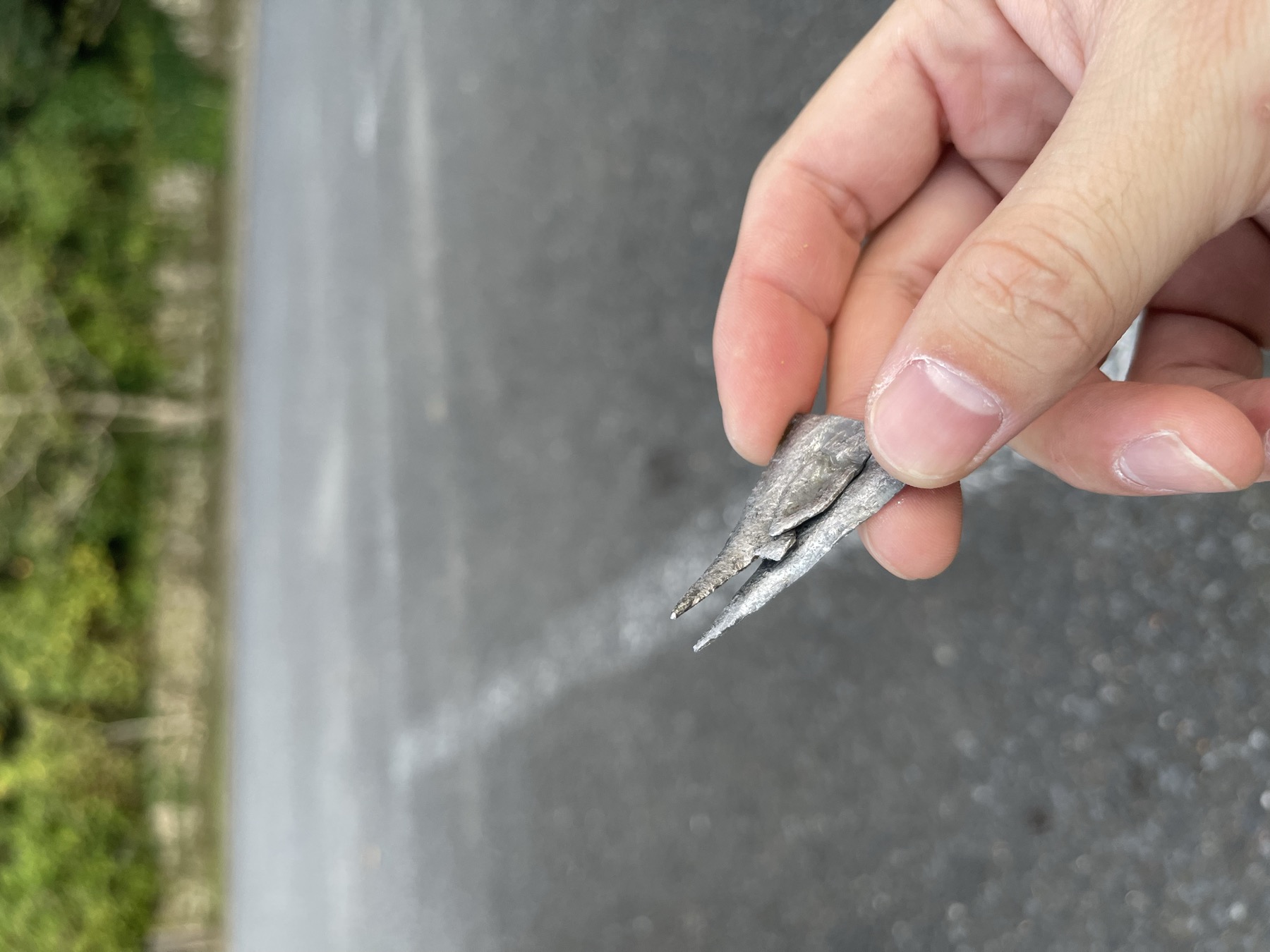 後輪に刺さっていたもの