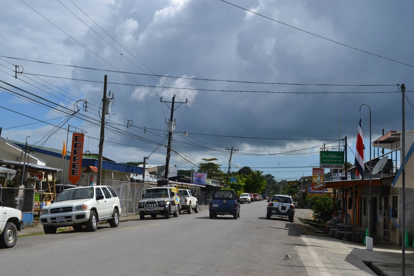 El centro de Puerto Jiménez