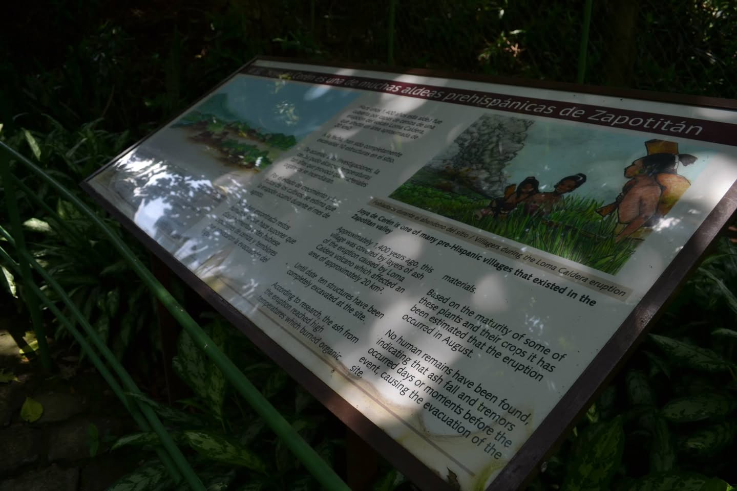 ホヤ・デ・セレンの説明板