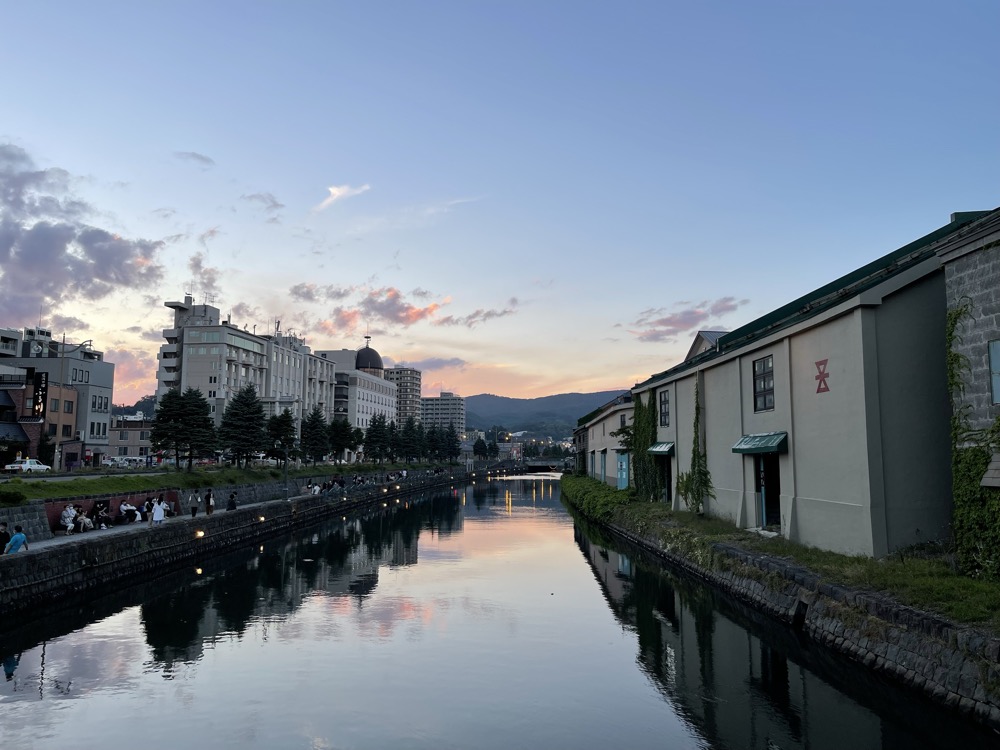 小樽運河の夕景
