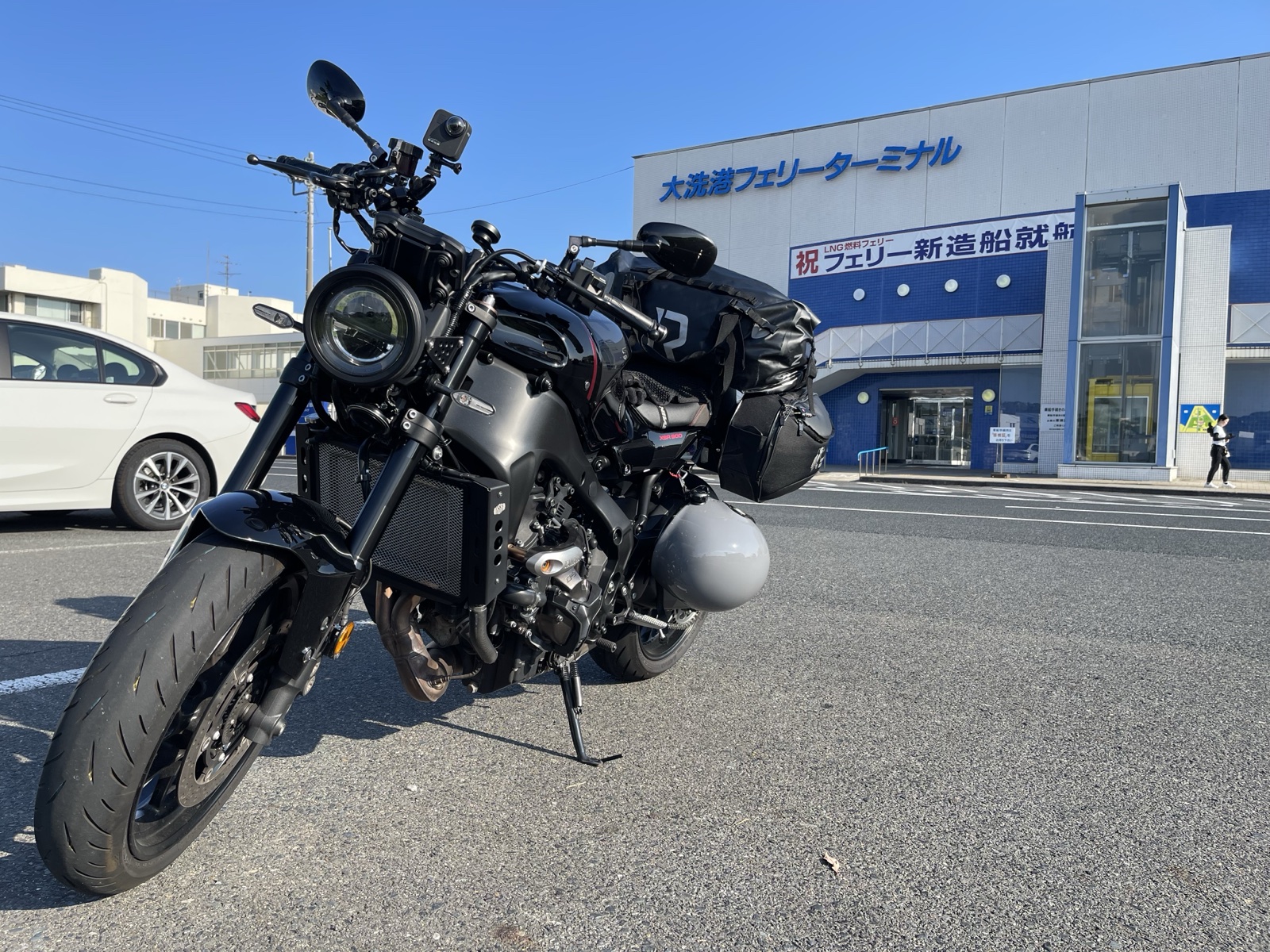 大洗港フェリーターミナルとXSR900