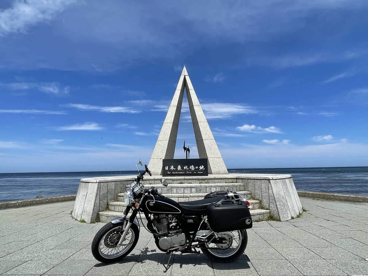 宗谷岬・日本最北端の地+SR400+本人