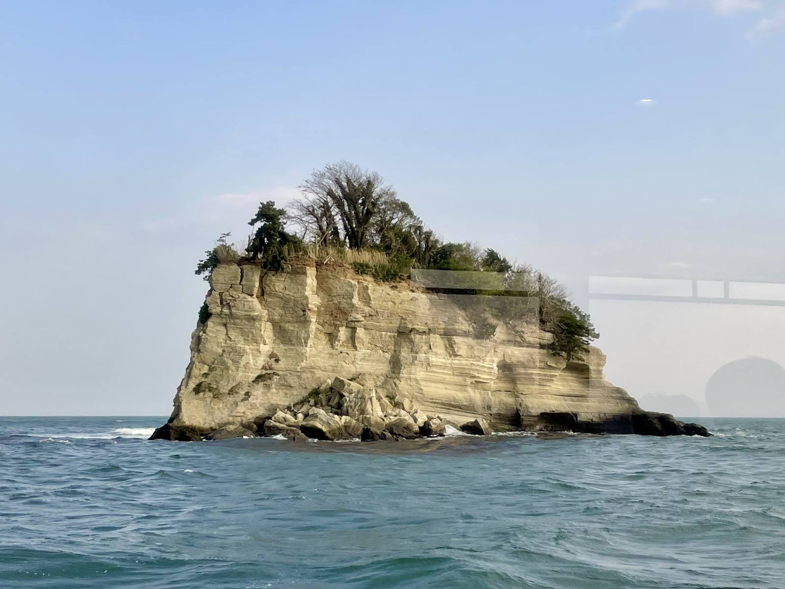 Una isla de la bahía de Matsushima tallada por las olas